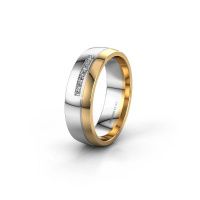 Afbeelding van Trouwring WH0308L26AP 585 witgoud diamant ±6x1.7 mm