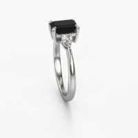 Afbeelding van Verlovingsring Chanou Eme<br/>950 platina<br/>Zwarte diamant 2.22 crt