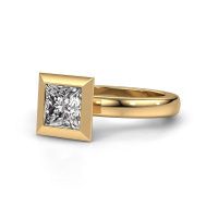 Image of Stacking ring Trudy Square 585 gold zirconia 6 mm