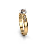 Afbeelding van Verlovingsring Lieke Heart 585 goud bruine diamant 0.340 crt