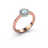 Image de Bague de fiançailles Anca<br/>585 or rose<br/>Aigue-marine 4.2 mm