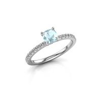 Image of Engagement Ring Crystal Cus 2<br/>585 white gold<br/>Aquamarine 5 mm