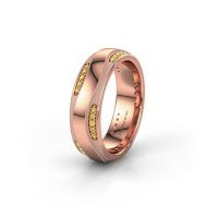 Image of Wedding ring WH2062L26BM<br/>585 rose gold ±6x2 mm<br/>Yellow sapphire