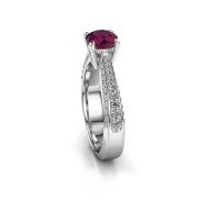 Image of Engagement ring Ruby rnd 585 white gold rhodolite 5.7 mm