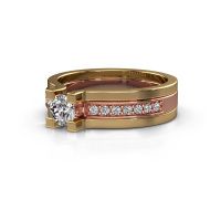 Image of Engagement ring Myrthe<br/>585 rose gold<br/>Diamond 0.568 crt