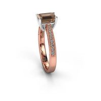 Afbeelding van Verlovingsring Shonta EME<br/>585 rosé goud<br/>bruine diamant 1.284 crt
