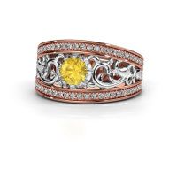 Image de Bague Marilee<br/>585 or rose<br/>Saphir jaune 5 mm