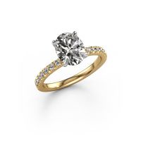 Image of Engagement Ring Crystal Ovl 2<br/>585 gold<br/>Zirconia 9x7 mm
