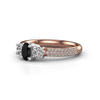 Image of Engagement Ring Marielle Ovl<br/>585 rose gold<br/>Black diamond 1.45 crt