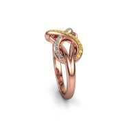 Image of Ring Lizan 585 rose gold yellow sapphire 1.1 mm