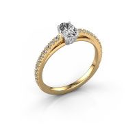 Bild von Verlobungsring haley ovl 2<br/>585 Gold<br/>Zirkonia 6x4 mm