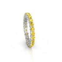Image of Stackable ring Michelle full 2.7 950 platinum yellow sapphire 2.7 mm