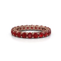 Image of Stackable ring Michelle full 3.0 585 rose gold ruby 3 mm