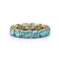 Bild von Ring vivienne ovl 5x4<br/>585 Gold<br/>Blau Topas 5x4 mm