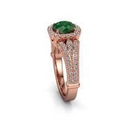 Image of Engagement ring Darla 585 rose gold emerald 6.5 mm