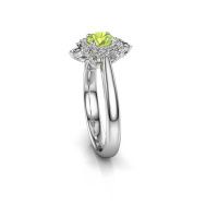 Image of Engagement ring Susan 585 white gold peridot 5 mm