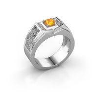 Image of Men's ring marcel<br/>585 white gold<br/>Citrin 5 mm