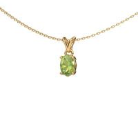 Image de Collier Lucy 1<br/>585 or jaune<br/>Péridot 7x5 mm