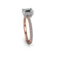 Image of Engagement ring saskia eme 2<br/>585 rose gold<br/>lab-grown diamond 1.498 crt