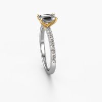 Image of Engagement Ring Crystal Eme 2<br/>585 white gold<br/>Lab-grown diamond 1.14 crt