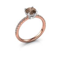 Image of Engagement ring saskia rnd 1<br/>585 rose gold<br/>brown diamond 1.364 crt