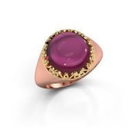 Afbeelding van Ring Birgit<br/>585 rosé goud<br/>Rhodoliet 12 mm