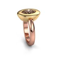 Afbeelding van Ring Selene 1 585 rosé goud bruine diamant 1.80 crt