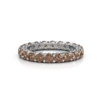 Image of Stackable ring Michelle full 3.0 950 platinum brown diamond 2.20 crt