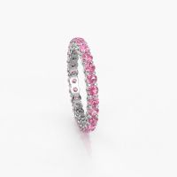 Image of Stackable ring Michelle full 2.4 950 platinum pink sapphire 2.4 mm