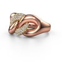 Afbeelding van Ring Kylie 2 11mm 585 rosé goud lab-grown diamant 0.269 crt