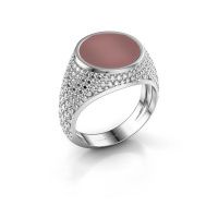 Image of Signet ring Zachary 2 925 silver carnelian 12 mm
