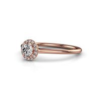 Image of Engagement ring seline rnd 1<br/>585 rose gold<br/>Diamond 0.394 crt