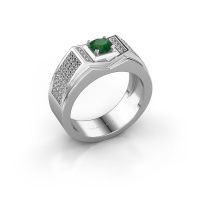 Image of Men's ring marcel<br/>950 platinum<br/>Emerald 5 mm