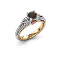Afbeelding van Verlovingsring Nikita<br/>585 goud<br/>Rookkwarts 5 mm