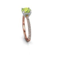 Image of Engagement ring saskia rnd 2<br/>585 rose gold<br/>Peridot 6.5 mm