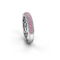 Afbeelding van Ring Emely 4<br/>950 platina<br/>Roze saffier 1.4 mm