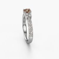 Image of Engagement Ring Marielle Rnd<br/>585 white gold<br/>Brown diamond 1.17 crt