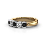 Afbeelding van Ring Lotte 5 585 goud zwarte diamant 0.56 crt