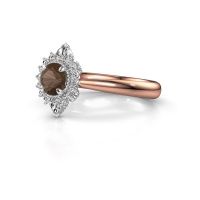 Image of Engagement ring Susan 585 rose gold smokey quartz 5 mm