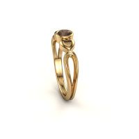 Image of Ring Lorrine 585 gold smokey quartz 4 mm