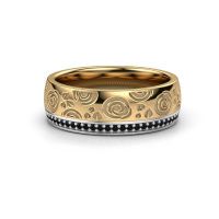 Afbeelding van Trouwring WH2066L27D 585 goud zwarte diamant 0.354 crt ±7x2.4 mm