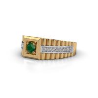 Image of Men's ring maikel<br/>585 gold<br/>Emerald 4.2 mm