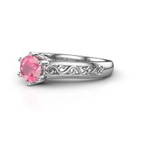 Image of Engagement ring shan<br/>950 platinum<br/>Pink sapphire 6 mm