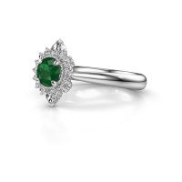 Image of Engagement ring Susan 950 platinum emerald 5 mm