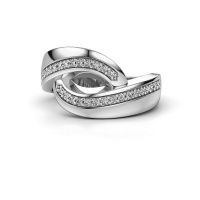 Afbeelding van Ring Sharita<br/>585 witgoud<br/>Zirkonia 1.2 mm