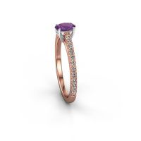 Bild von Verlobungsring haley ovl 2<br/>585 Roségold<br/>Amethyst 6x4 mm