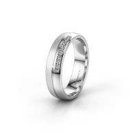 Image of Wedding ring WH0209L25APM<br/>585 white gold ±5x1.7 mm<br/>Diamond