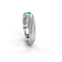 Image of Ring Hojalien 2<br/>585 white gold<br/>Blue topaz 4 mm