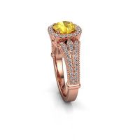 Image of Engagement ring Darla 585 rose gold yellow sapphire 6.5 mm