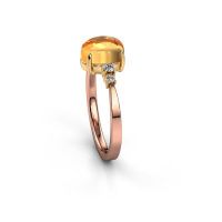 Afbeelding van Ring Jelke 585 rosé goud citrien 8x6 mm